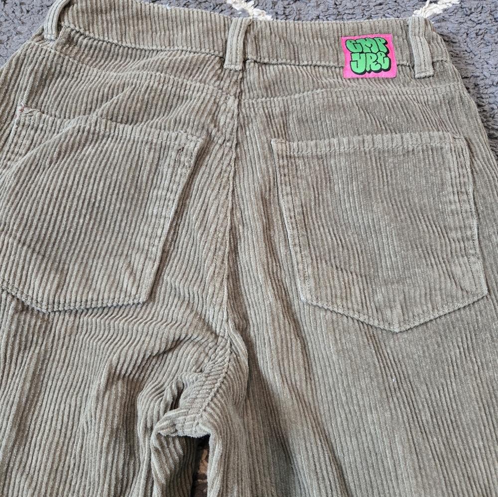 Empyre Tori Green Khaki Corduroy Skate Pants Size 0 - Picture 11 of 13